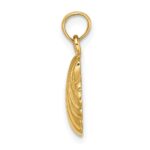 10K Polished Scallop Shell Charm - Image 2