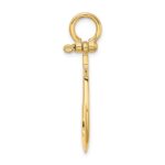 10K 3-D Polished Anchor Charm - Image 2