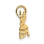 10K 2-D Humpback Whale Charm - Image 2