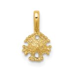 10K Mini Sand Dollar w/ Fixed Bail Charm