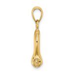 10K 3-D Medium Shackle Link Screw Charm - Image 2