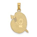 10K Engraved Textured Painters Pallet Charm - Image 4