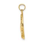 10K Praying Hands and Cross In Oval Charm - Image 2