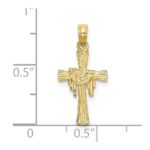 10K Cross w/ Drape Charm - Image 3