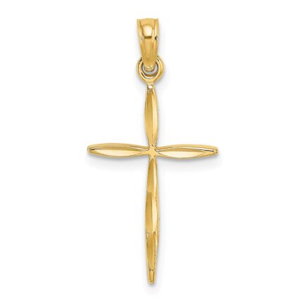 10K D/C with Tapered Ends Cross Charm