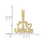 10K JESUS W/ Cross and Heart Charm - Image 3