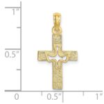 10K Dove In Cross Charm - Image 3