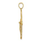 10K Textured Crucifix Charm - Image 2