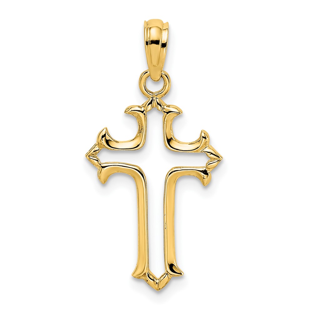 10K8486.jpg 10K Cut-Out Cross Charm - Image 1