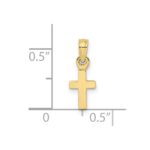 10K Polished Mini Cross Charm - Image 3