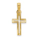 10K D/C Cross Charm