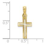 10K D/C Cross Charm - Image 3