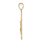 10K Polished and Textured Crucifix Charm - Image 2