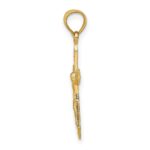 10K W/ Arrow Pointed Ends Crucifix Charm - Image 2