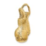 10K 3-D Textured Double Boxing Gloves Charm - Image 2