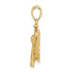 10K 3-D Polished Baseball Glove, Bat and Ball Charm - Image 2