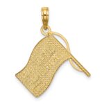 10k w/ Rhodium American Flag Charm - Image 4
