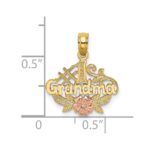 10K Two-Tone #1 GRANDMA W/ Flower Charm - Image 3