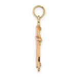 10K Two-Tone Cross Charm - Image 2
