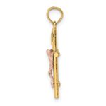 10k Two-Tone Cross Crucifix Charm - Image 2