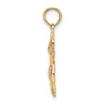 10k Two-Tone Cat w/ Heart Charm - Image 2