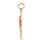 10K Two-Tone 2-D Girl On Cross Charm - Image 2