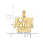 10k I HEART MY POLICE DAD Charm - Image 3