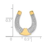 10k w/ Rhodium Horseshoe Charm - Image 3