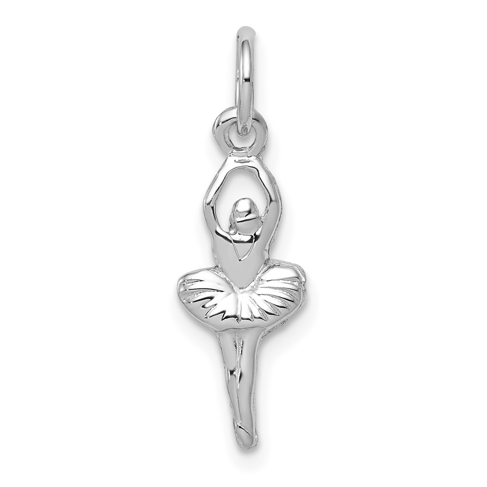 10K936.jpg 10k White Gold Ballerina Charm - Image 1