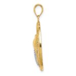 10k w/Rhodium Scallop, Starfish ,Seahorse Circle Charm - Image 2
