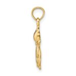 10K W/ Rhodium Polished  Cat and Kitten Charm - Image 2