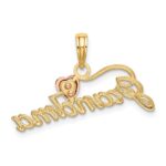 10k Two-Tone GRANDMA w/ Heart Charm - Image 4