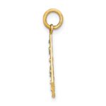 10K w/Rhodium D/C Small Criss-Cross Charm - Image 2