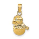 10k Snowman Pendant