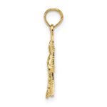 10K Angel W/Filigree Cut-Out Wings Charm - Image 2