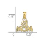 10K Polished #1 MOM Pendant - Image 3