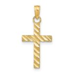 10k D/C Cross Pendant