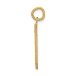 10k Large Brushed Diamond-cut Number 0 Charm - Image 2