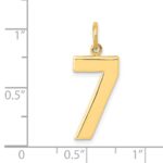 10k Large Polished Number 7 Charm - Image 3