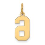 10k Small Satin Number 6 Charm - Image 4