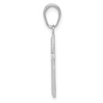 10K White Gold Small Cross Pendant - Image 2