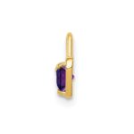 10ky February Synthetic Birthstone Heart Charm - Image 2
