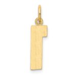 10k Medium Polished Number 1 Charm - Image 4