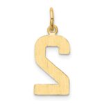 10k Medium Polished Number 2 Charm - Image 4