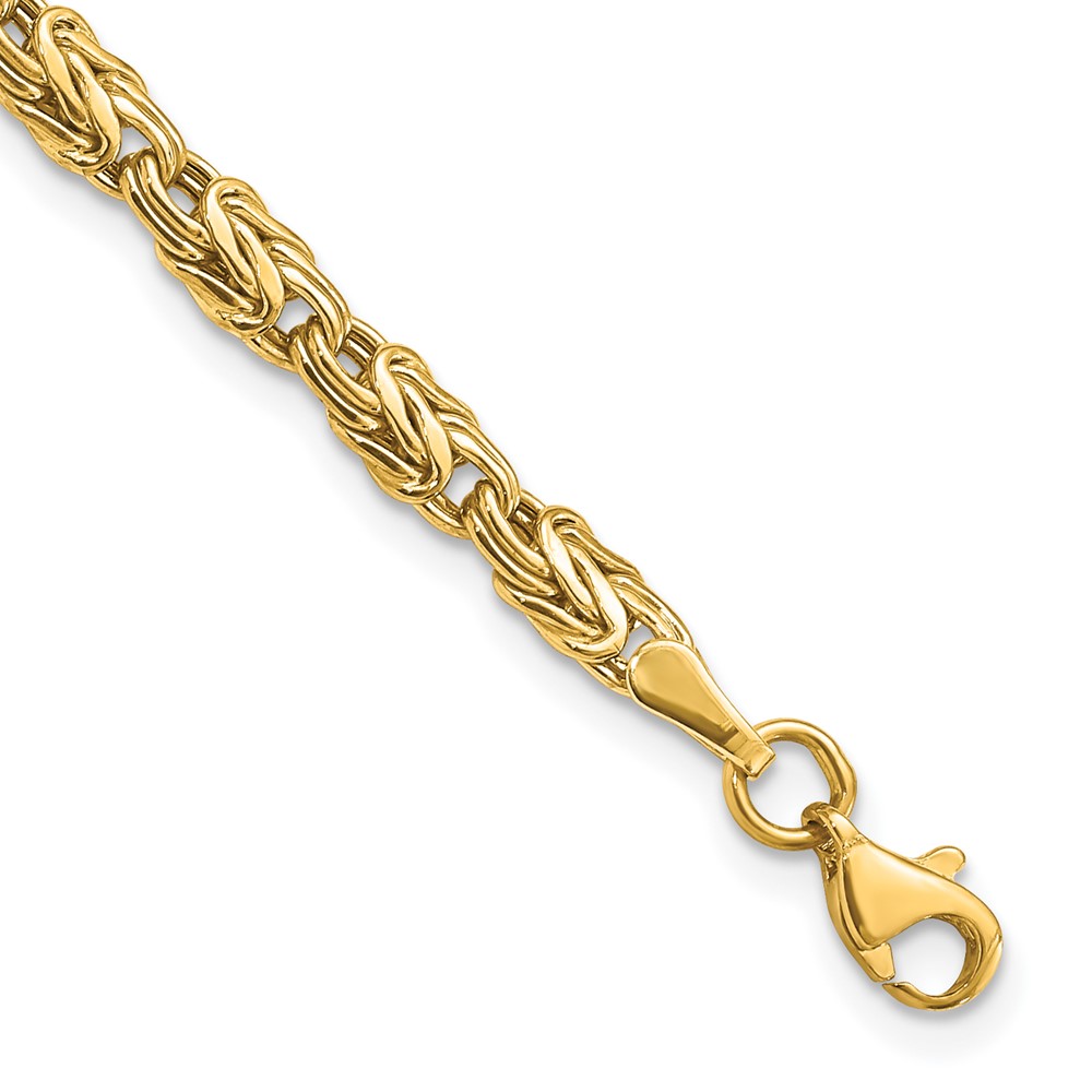 10SF2102-7.5.jpg 10K Gold Polished Fancy Byzantine Bracelet - Image 1