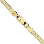 10k 3mm Silky Herringbone Chain - Image 3