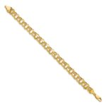 10k Lite 8mm Double Link Charm Bracelet - Image 2