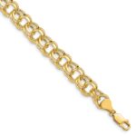 10k Lite 8.5mm Double Link Charm Bracelet