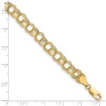 10k Lite 7mm Triple Link Charm Bracelet - Image 2