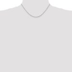 10k White Gold 1.3mm D/C Machine Made Rope Chain - Image 4